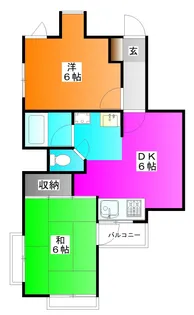 パレス内田6号館【7階】の間取り