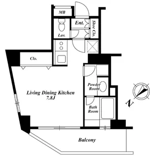 セントラルクリブ六本木III【4階】の間取り