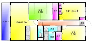 アディーレ八尾【6階】の間取り