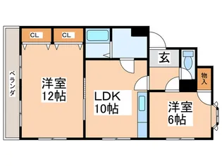 峰塚マンション【3階】の間取り