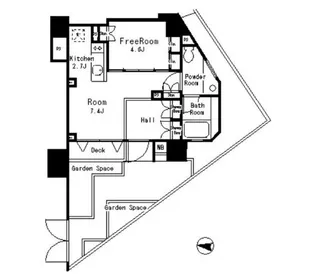東京都目黒区下目黒2【マンション】の間取り