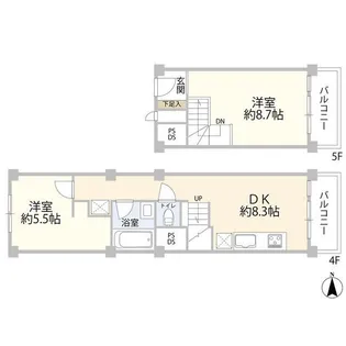コープ恵比寿(0005387)【5階】の間取り