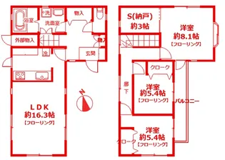 神奈川県横浜市鶴見区東寺尾1【一戸建】の間取り