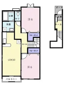 兵庫県西脇市野村町【アパート】の間取り