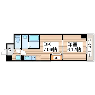 アスコット薬師堂駅前【4階】の間取り