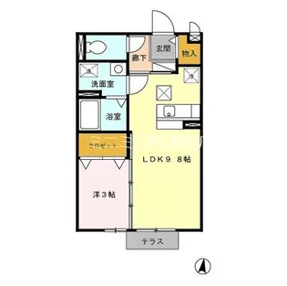 セジュール パルフェII【1階】の間取り