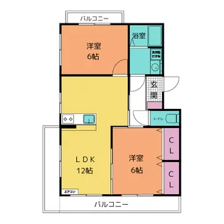 マンション新明【2階】の間取り