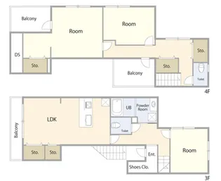 リナーシタ亀戸【3階】の間取り