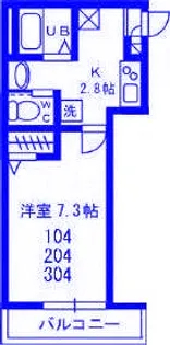 ヴィラアイビー【3階】の間取り