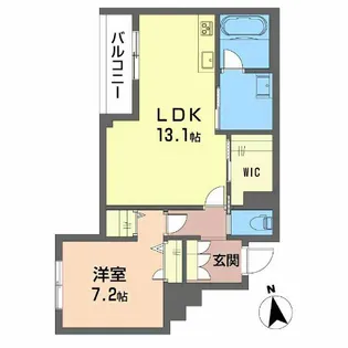 ベレオ安宅【1階】の間取り