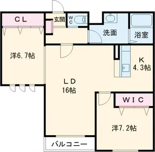 クレールマンション人見【2階】の間取り
