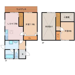 千葉県長生郡一宮町一宮【一戸建】の間取り