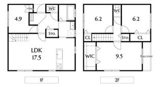 山梨県北杜市長坂町長坂上条【一戸建】の間取り