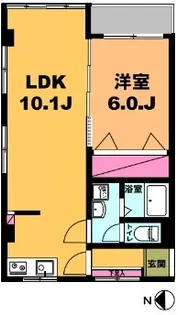 月村マンションNo.11【2階】の間取り