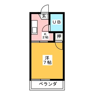 タウニー大秋【1階】の間取り