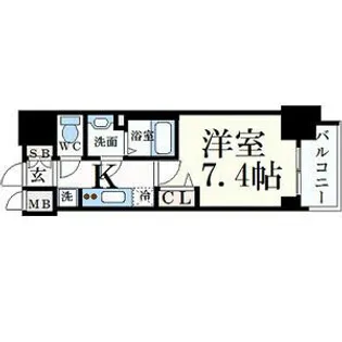 プレサンス桜通ベルノ【13階】の間取り