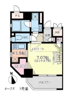 東京都大田区蒲田5【マンション】の間取り