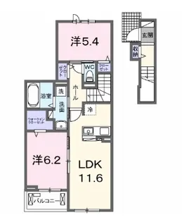 愛知県名古屋市緑区乗鞍3【アパート】の間取り