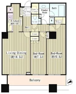 白金タワー【37階】の間取り