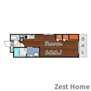 エスタジオ塚口【2階】の間取り