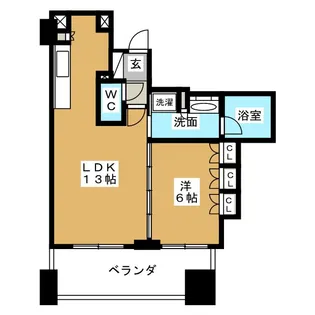 愛知県名古屋市東区泉1【マンション】の間取り