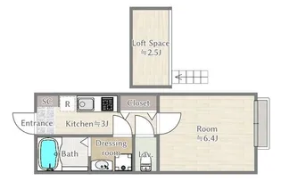 アメリカンリバティー笹塚【2階】の間取り