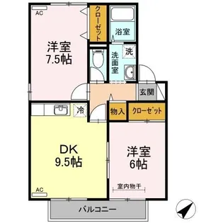 エスポワール松本 D棟【1階】の間取り