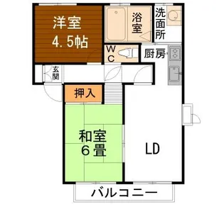 ピースフル・アヤC棟【1階】の間取り