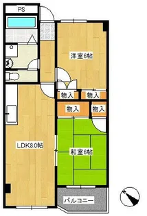 清水ハイツ【2階】の間取り