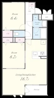 ユリイカ大秋【2階】の間取り