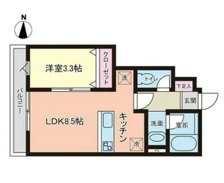 プレモリー名取駅前A【1階】の間取り