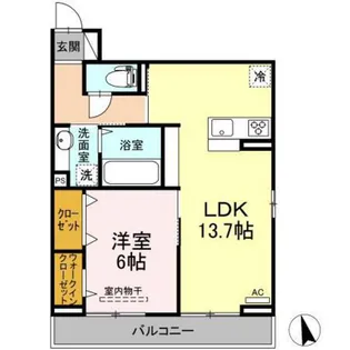 ドゥズィエム串戸【2階】の間取り