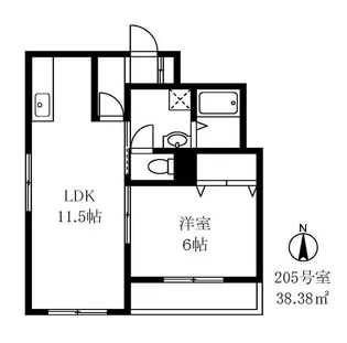 ヴェルドール芳花園【2階】の間取り