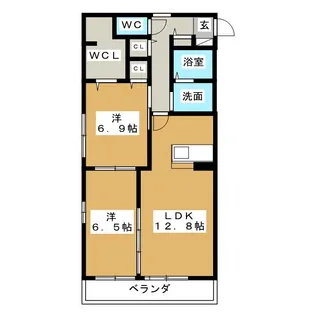 シュバルツストン B棟【2階】の間取り