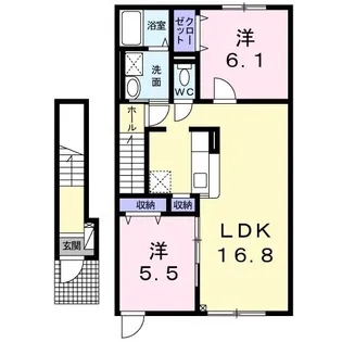 サニーハウス【2階】の間取り