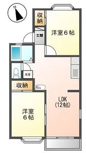 フロンティアガーデンヒル【1階】の間取り