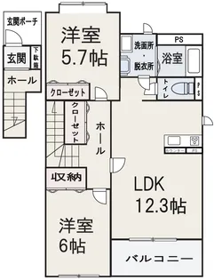 ツイン今城WEST【2階】の間取り