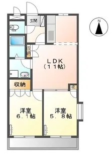 グレイスヴィラ吉敷【2階】の間取り