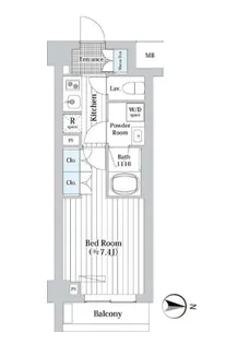 プレール・ドゥーク新宿West【2階】の間取り