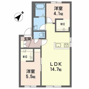 ヴィラ・シーハイル【1階】の間取り