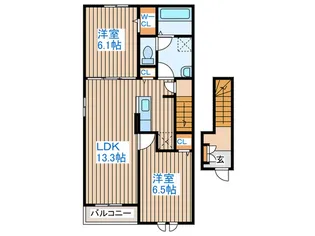 四季彩館II【2階】の間取り