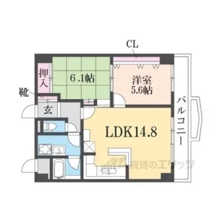 GreenResidence長浜【6階】の間取り