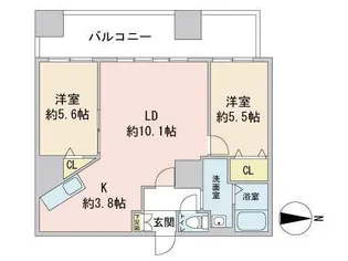 グランカーサ北3条【2階】の間取り