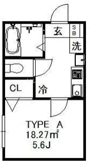 Belle Noire K(ベル・ノワール・ケー)【1階】の間取り