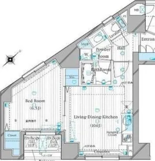 グラントゥルース東向島【7階】の間取り