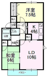 ヴィラ北山【1階】の間取り