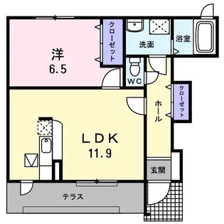 ルミナス・M5 A【1階】の間取り