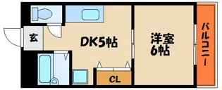 ハイツ長畑【3階】の間取り