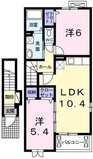 エスペランスII【2階】の間取り
