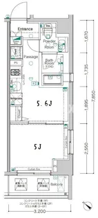 XEBEC長原【7階】の間取り